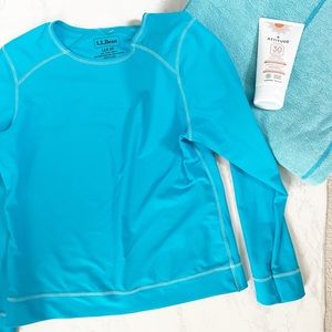 L.L. Bean Girls’ Long Sleeve Rashguard UPF 50+